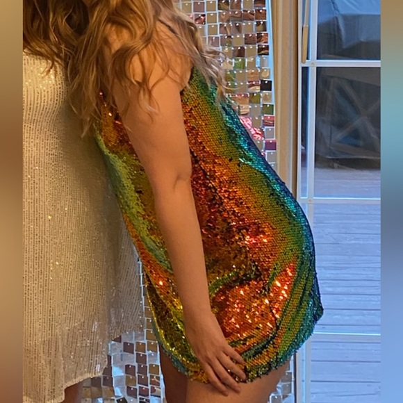 Allegra K | Sequin Mini Club Dress - Picture 9 of 9